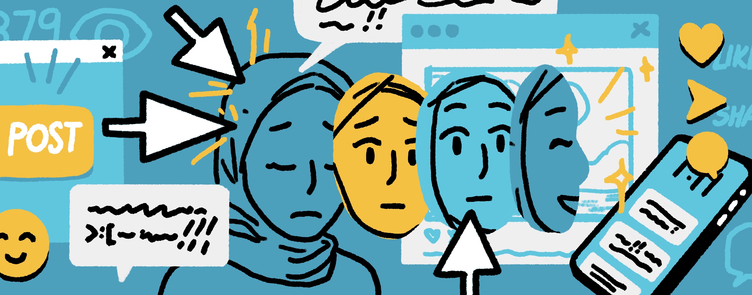 Cyberbullying illustration