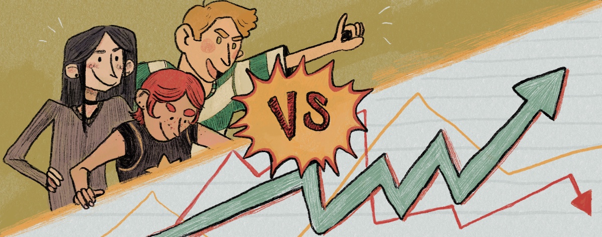 Stock Market Showdown illustration